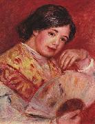 Pierre-Auguste Renoir Junges Madchen mit Facher oil painting